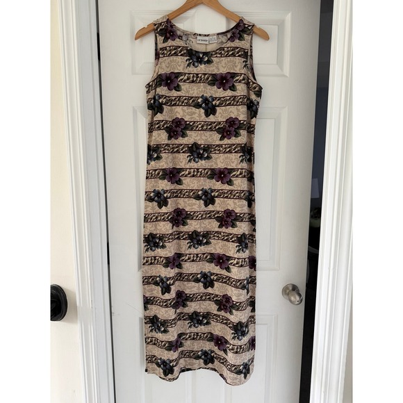 Liz Baker Dresses & Skirts - Vintage Liz‎ Baker Womens Silk Sleeveless Maxi Summer Dress Retro 90s Mom